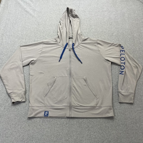 Peloton Hoodie Unisex Full Zip Lightweight Stretch‎ Long Sleeve Pocket Medium - Picture 2 of 16